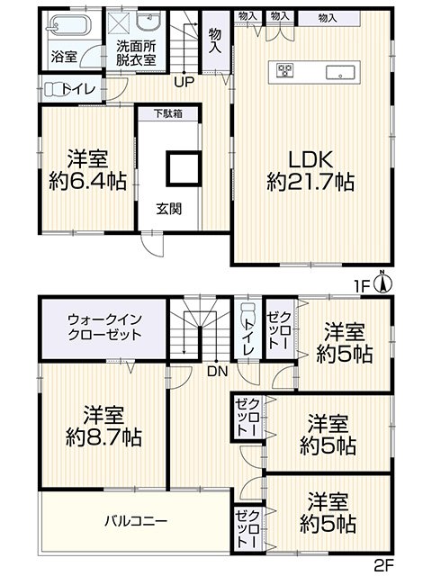 【倉敷市中畝　中古住宅】大和ハウスの人気ブランド住宅xeboΣ(ジーヴォシグマ)の築6年です！長期優良住宅！ 間取り図