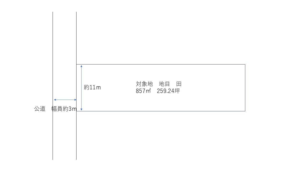 【井原市下出部町】アパート用地に最適な土地 間取り図