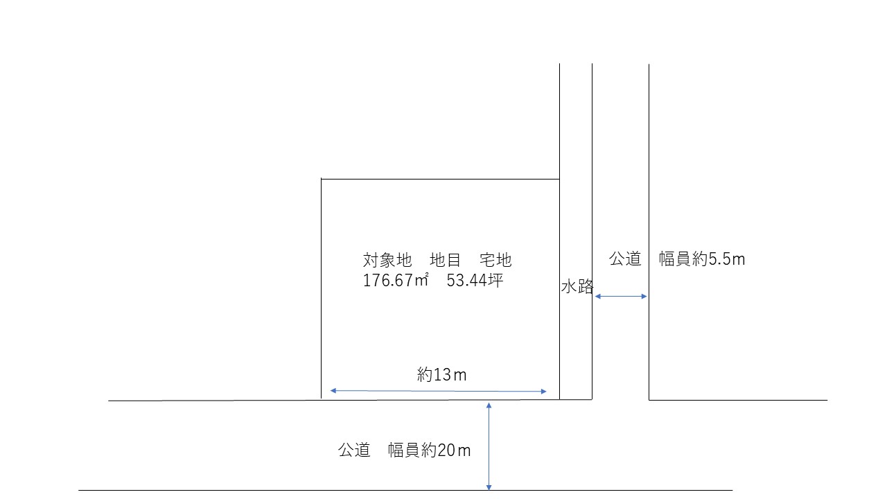 【玉野市田井】県道沿い土地！資産価値も！ 間取り図