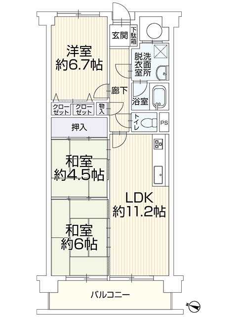 MAC倉敷庄コート　207号室 間取り図