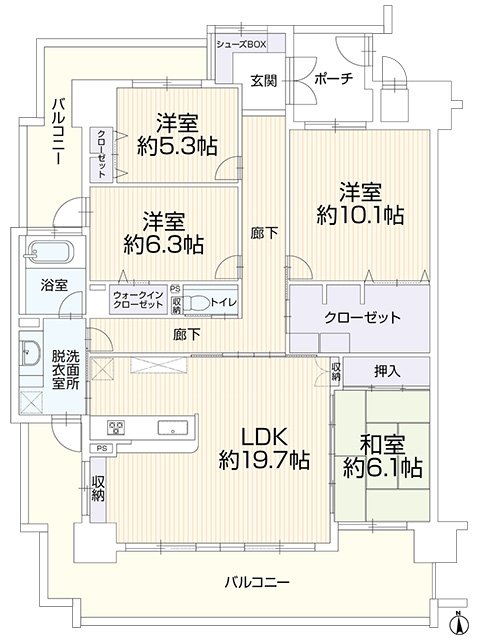アルファステイツ幸町2　301号室 間取り図