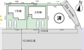 グラファーレ　倉敷市中庄団地新築住宅　2号棟 間取り図