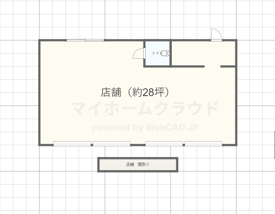 【倉敷市水島西常磐町】店舗や倉庫として使用可能 間取り図